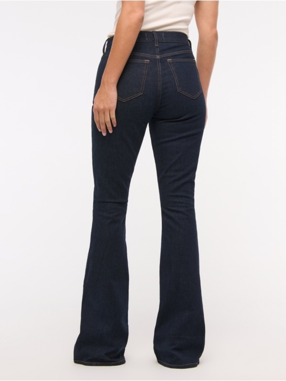 Abercrombie & Fitch Curve Love Mid Rise Bootcut in Dark Rinse Size 32 Short - Picture 4 of 9